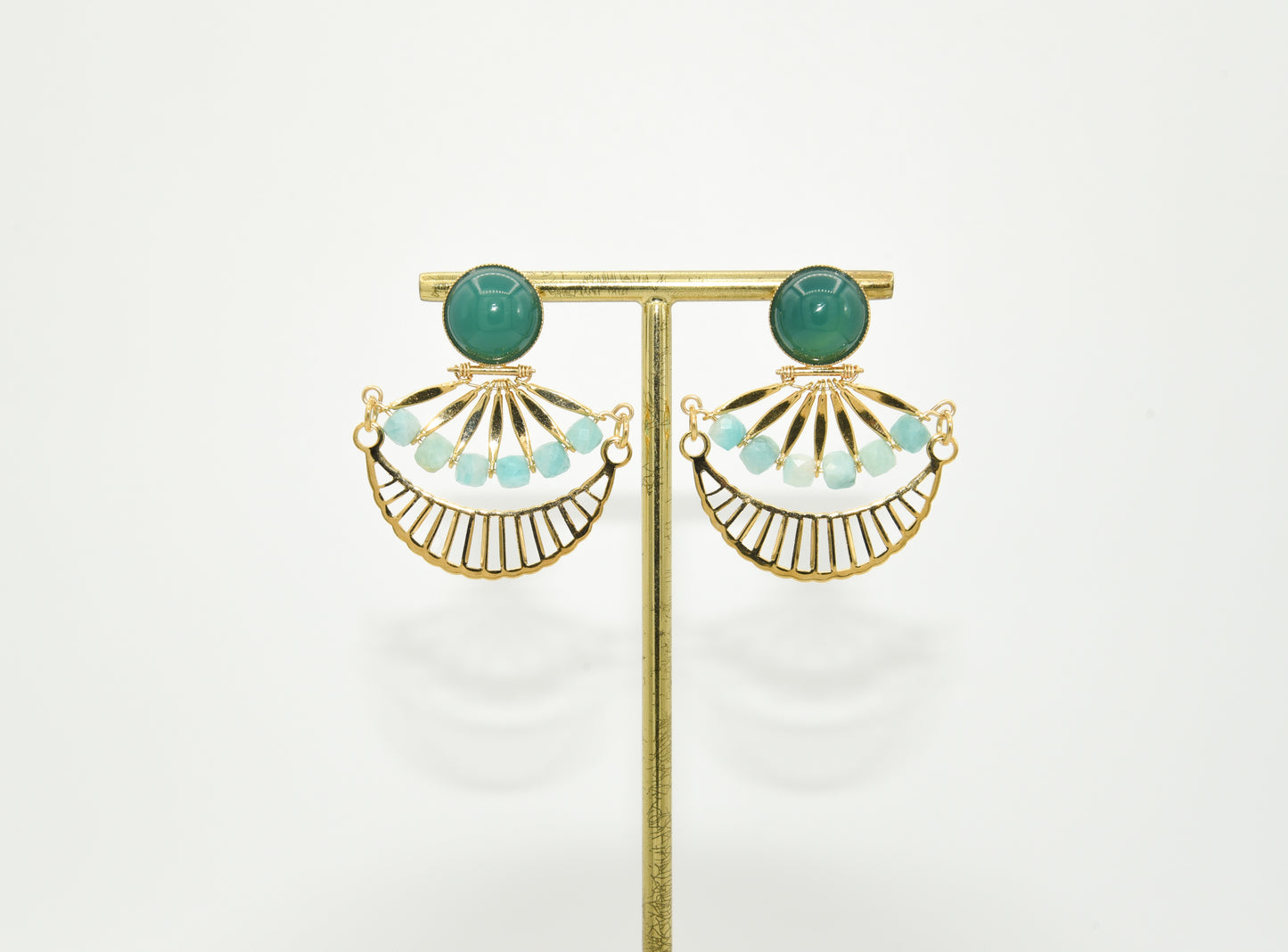 Nouvelles boucles d'oreilles Gingko