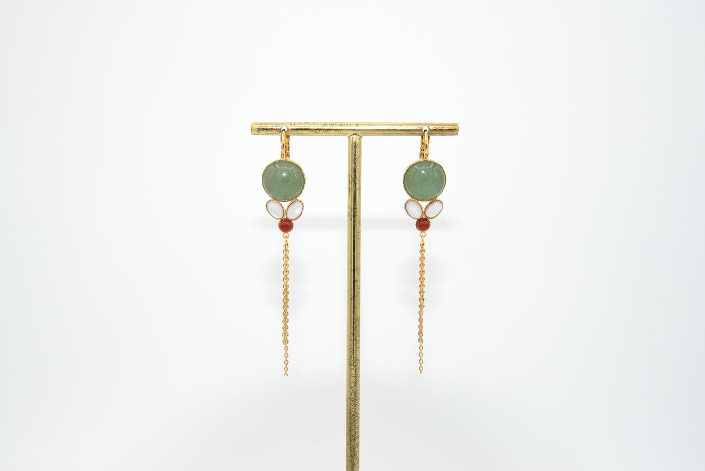 Nouvelles boucles d'oreilles Amélies aventurine