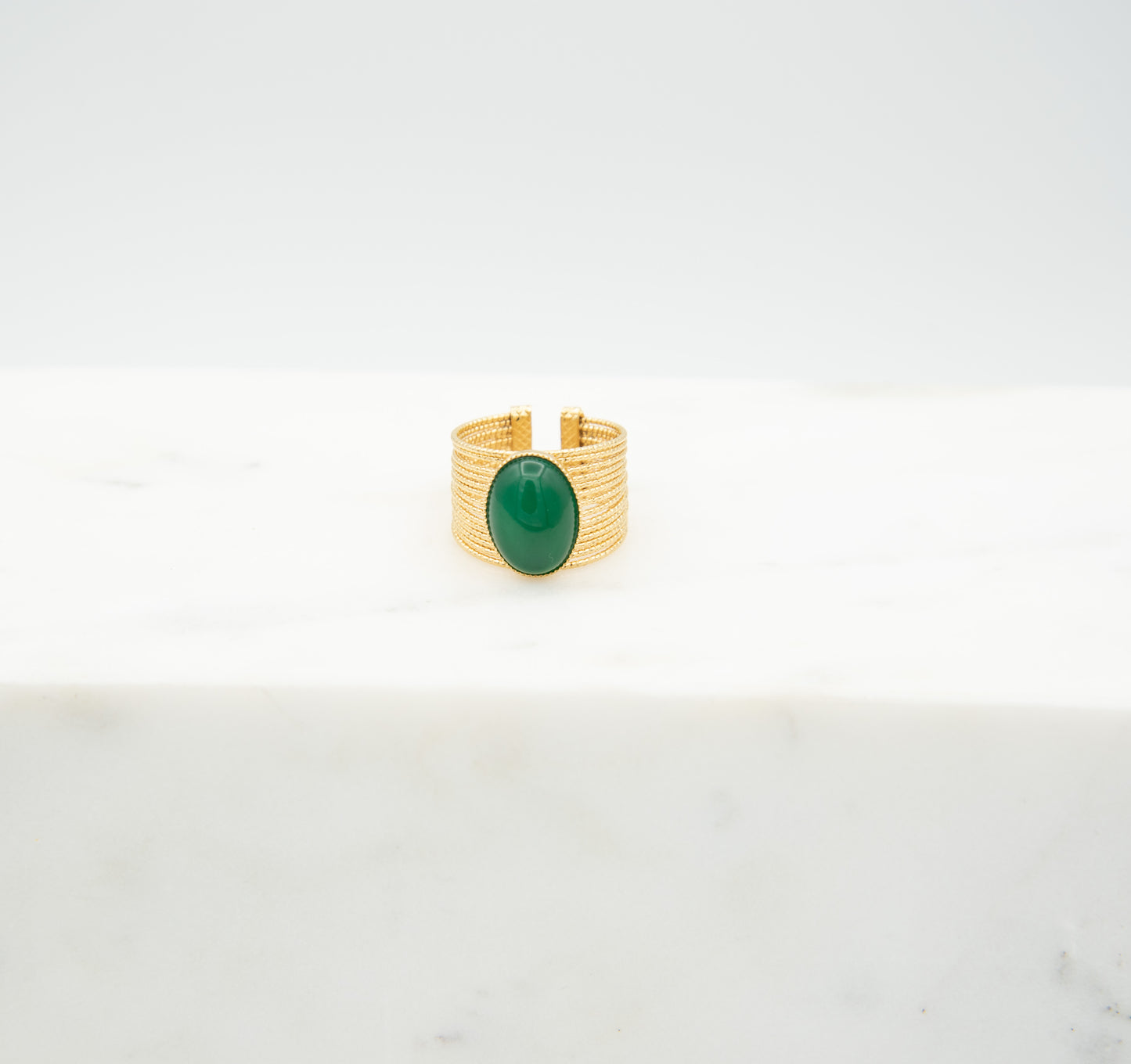 Bague Rasha agate verte