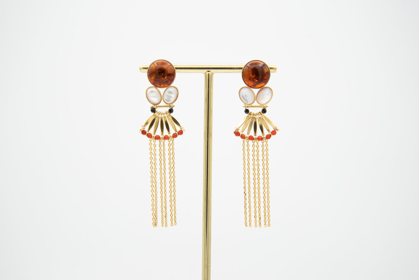 Boucles d'oreilles Agata Ambre