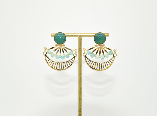 Nouvelles boucles d'oreilles Gingko